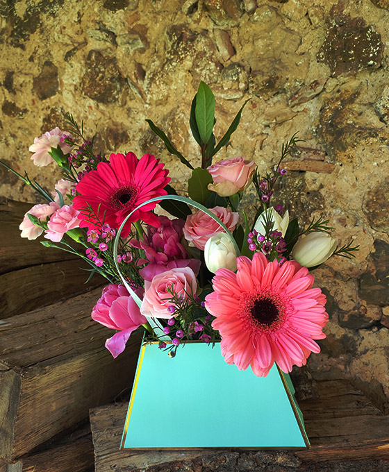 Bolsa de flores para regalar
