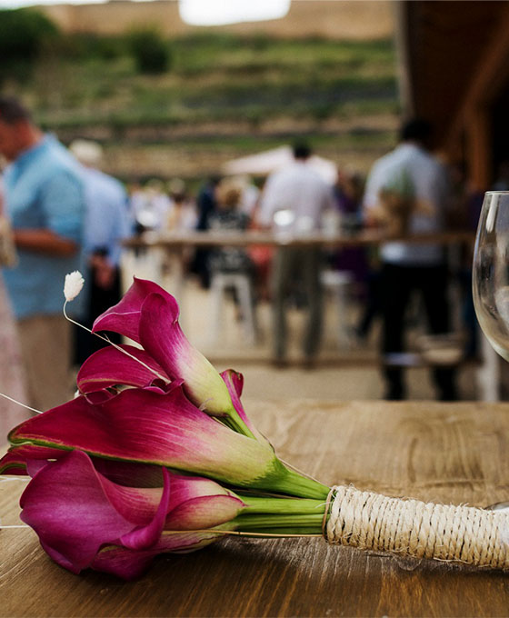 Ramo de novia con calas