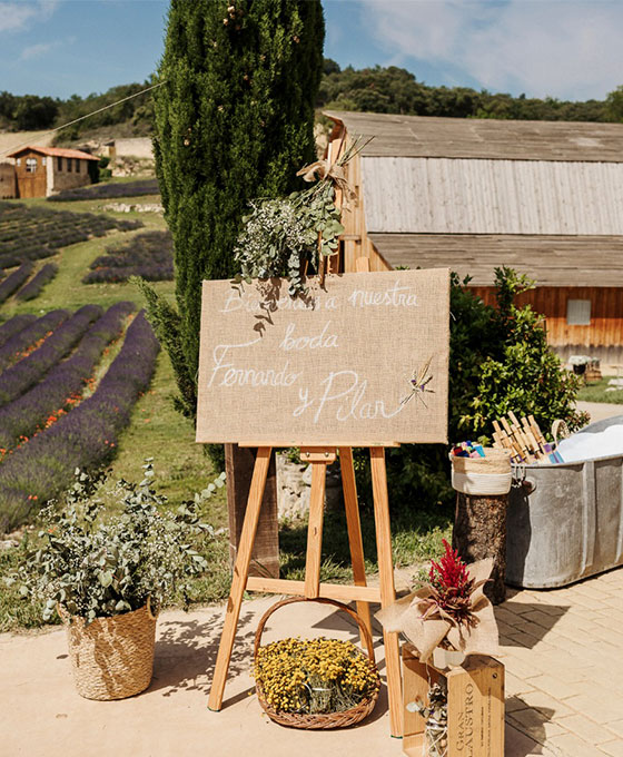 Rincon de bienvenida boda